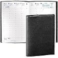 Quo Vadis 2025 Business - Weekly Planner - 12 Months, Jan. to Dec. - 4 x 6" - Grained Faux Leather Club Black Cover- Time Management Appointment Organizer