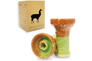 Premium Ceramic Hookah Bowl Made by Alpaca Bowl - MiniRook– Hookah Head Bowl Premium Shisha Bowl Phunnel Hookah Bowls for Smoking with Hookah - Hookah Top Bowl (Green)