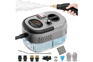 AULANK 2500W Handheld Steam Cleaner,Portable Car Steamer For Auto Detailing,High-Temperature and Pressure Steam Cleaner For Home, Steam Cleaning Machine for Furniture,Kitchen,Grout,Floor,Tile (Gray)