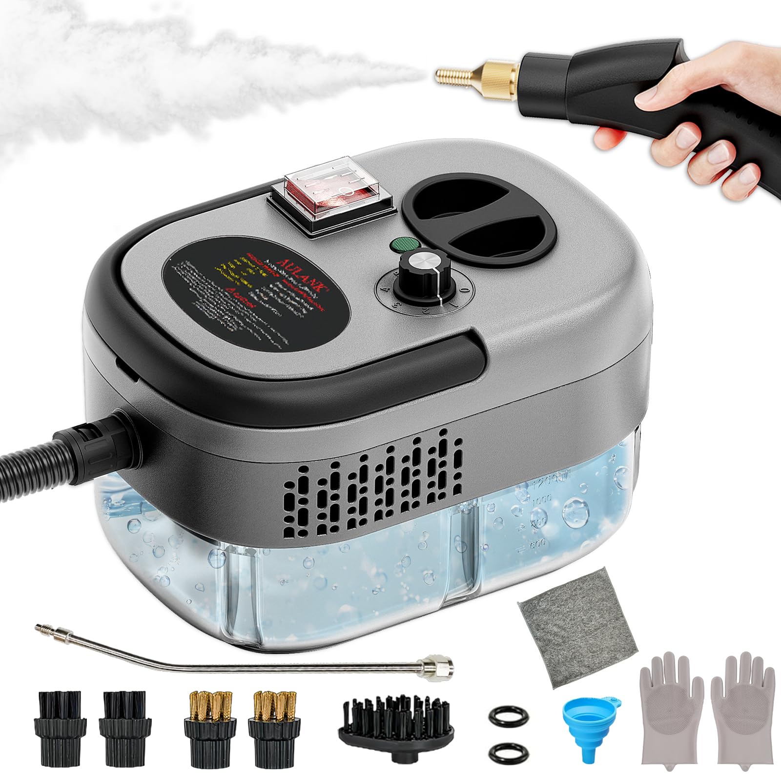 Photo 1 of 2500W Handheld Steam Cleaner,Portable Car Steamer For Auto Detailing,High-Temperature and Pressure Steam Cleaner For Home, Steam Cleaning Machine for Furniture,Kitchen,Grout,Floor,Tile (Gray)