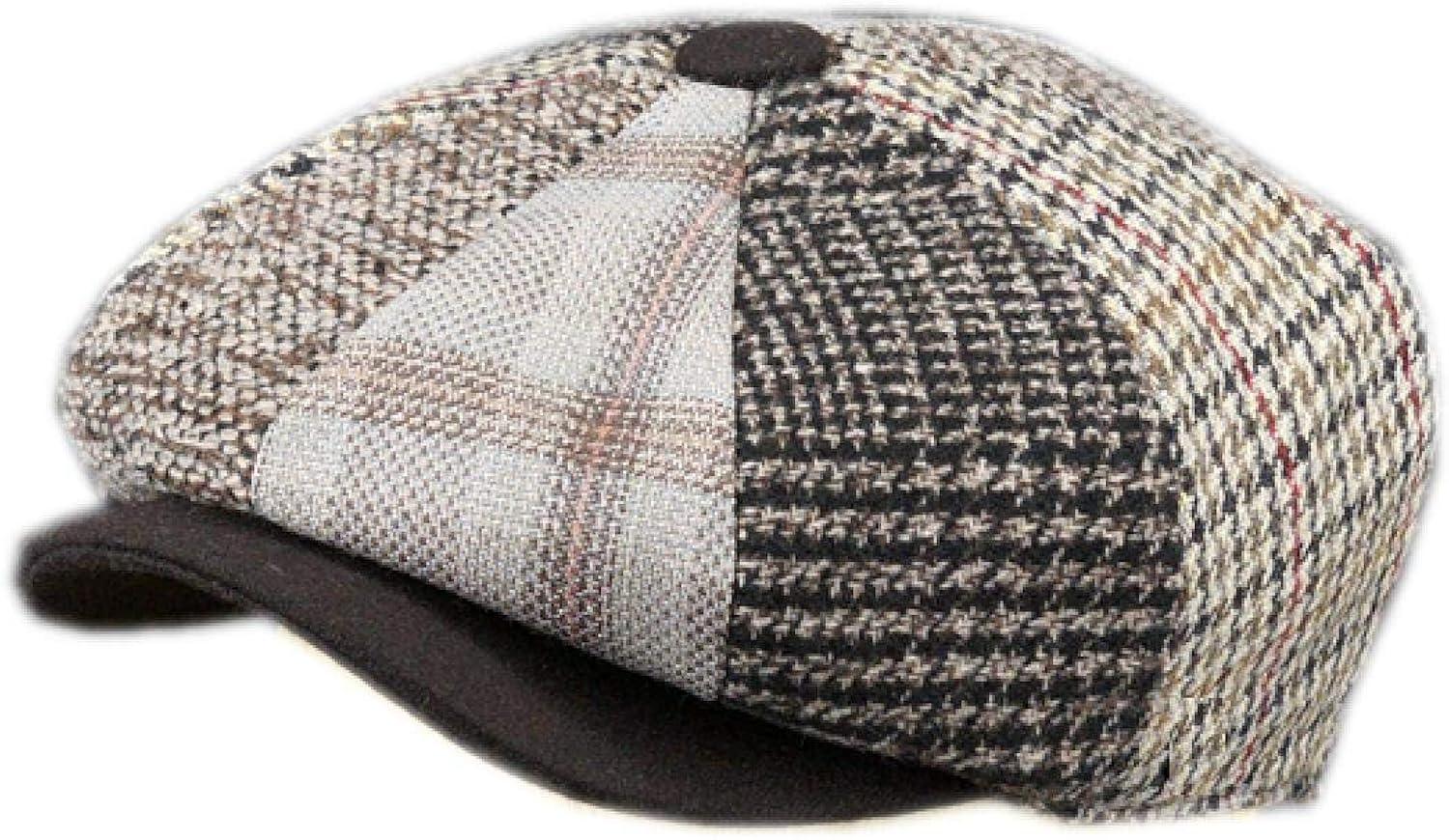 Berretto Piatto Da Uomo Stile Newsboy - Coppola Retro In Poliestere | Con Fibbia Regolabile - Foto 9