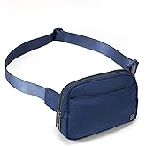 Pander Everywhere Belt Bag for Women, 5 Zipper Pockets Nylon Crossbody Fanny Pack Purse (Blue Perennial)