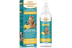 MUOCOBU Cat Deterrent Spray 200ML, Cat Repellent Spray – Natural Cat Training Spray for Indoor & Outdoor Use, No Trace Formula to Protect Furniture & Garden - New 3