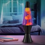 Lava Lamp 14.5 Autumn Dusk Original Motion Lamp Yellow Purple Glass Globe view 4