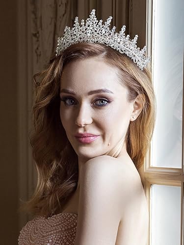 Corona Tiara Donna Con Strass - Gioiello Per Capelli Da Regina, Per Matrimoni, Feste E Compleanni - Foto 4