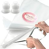 Weetiee Pastry Piping Bags -100 Pack-12-Inch Disposable Cake Decorating Bags Anti-Burst Cupcake Icing Bags for all Size Tips 