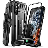 SUPCASE for Galaxy S22 Plus Case with Stand (Unicorn Beetle Pro), [Built-in Belt-Clip] Heavy Duty Full-Body Dual Layer Rugged Kickstand Shockproof Protective Phone Case for Samsung S22 Plus, Black