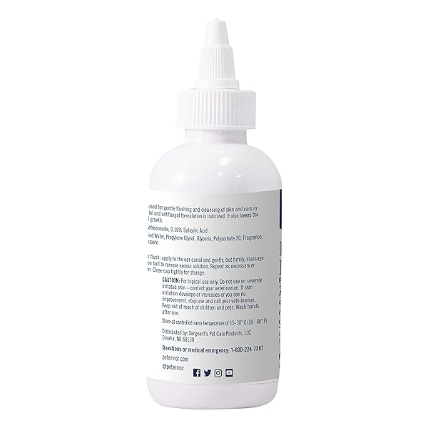 PETARMOR EAR RINSE FOR DOGS & CATS, 4 OZ