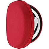 Geekria Shield Headphones Case Compatible with Beats Solo HD/4/3/2/ Pro Wireless Case, Replacement Hard Shell Travel Carrying Bag with Cable Storage (Red)