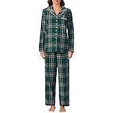 Eileen West Sleepwear & Loungewear for Women - Heritage 100% Cotton Brushed Flannel Collection - Button Down Pajama Set
