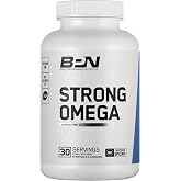 BARE PERFORMANCE NUTRITION, BPN Strong Omega Fish Oil Soft Gel, 1290mg Fish Oil per Capsule, Wild Caught Fish, Sustainably Sourced, IFOS Certified, 30 Servings