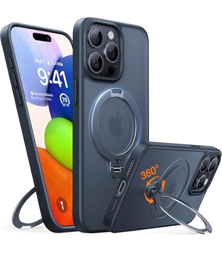 Amazon.com: TORRAS 360 Spin Stand for iPhone 15 Pro Case, Fit for