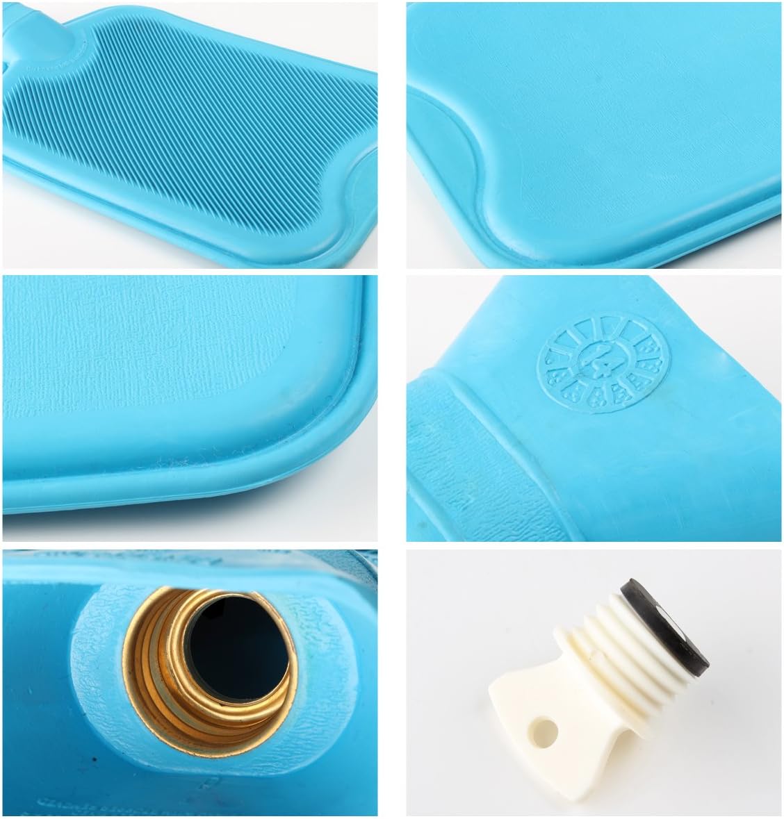 HomeTop Premium Classic Rubber Hot Water Bottle, Great for Pain Relief, Hot and Cold Therapy (2 Liters, Red): Health & Personal Care