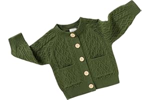 YOUNGER TREE Toddler Baby Girl Boy Cardigan Long Sleeve Button Knit Sweater Unisex Fall Winter Clothes