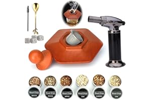 Smoker Whiskey Smoker Kit with Torch，Droyek Six Flavors of Wood Smoker Chips with Exquisite Packaging, Drink Smoker Kit Infuse Whiskey and Bourbon. Gift for Dad & Husband & Friend (No Butane)