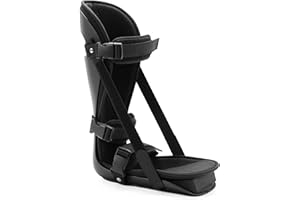 honarry Plantar Fasciitis Night Splint, Adjustable Foot Brace for Pain Relief, Achilles Tendonitis Night Splint(Black Shell and Black lining M)