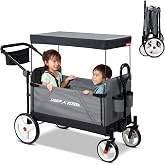 Radio Flyer City Luxe Stroll &rsquo;N Wagon, for Ages 1+, Stroller Wagon for Kids | 3-in-1 Push or Pull, Bench Mode, Easy Fold, UV Canopy, 5-Point Harnesses, (Amazon Exclusive)