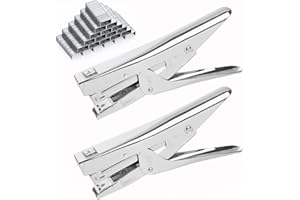SHANQIAN 2 Pack Heavy Duty Office Stapler, 20 Sheets Capacity, 4000 Staples, No-Jam, Fast Reload, Silver, Classic