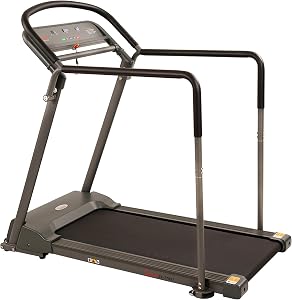 Treadmill For Seniors & Home Use - With Handrails, Dual Shock Absorption, 300 LBS Capacity, Heart Rate Monitor, Bluetooth App Control