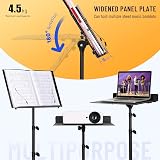 CAHAYA Foldable Music Stand 170cm Height Matte Black with Bag view 6
