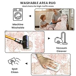 QD-Udreamy 6x9 Area Rugs - Machine Washable Rugs