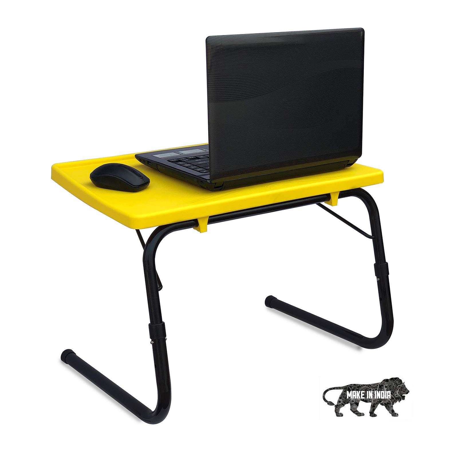 TABLE MAX- Yellow Bed max Laptop Table for Bed, Dining, Reading on Bed, Highly Convenient to use Light Weight Easy to Carry, Easy to fold