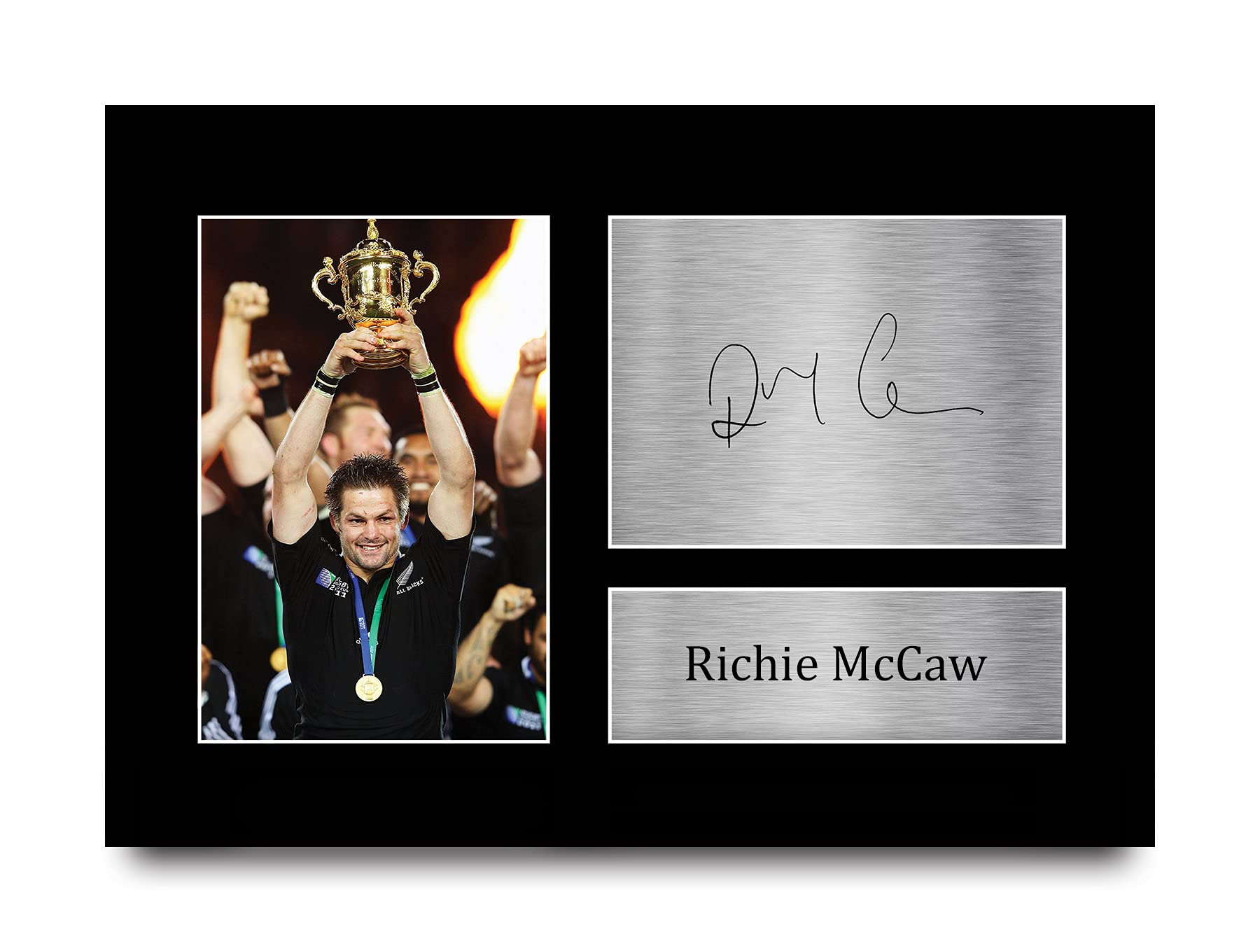 HWC Trading Richie McCaw Gift Signed A4 Printed Autograph New Zealand Rugby Union Gifts Print Photo Picture Display