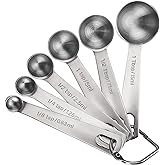 Rena Chris Measuring Spoons, Premium Heavy Duty 18/8 Stainless Steel Measuring Spoons Cups Set, Small Tablespoon with Metric 
