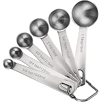 Rena Chris Measuring Spoons, Premium Heavy Duty 18/8 Stainless Steel Measuring Spoons Cups Set, Small Tablespoon with Metric 