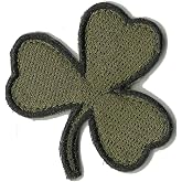 Die Cut Irish Clover Tactical Patch 2"x2" - Military Green