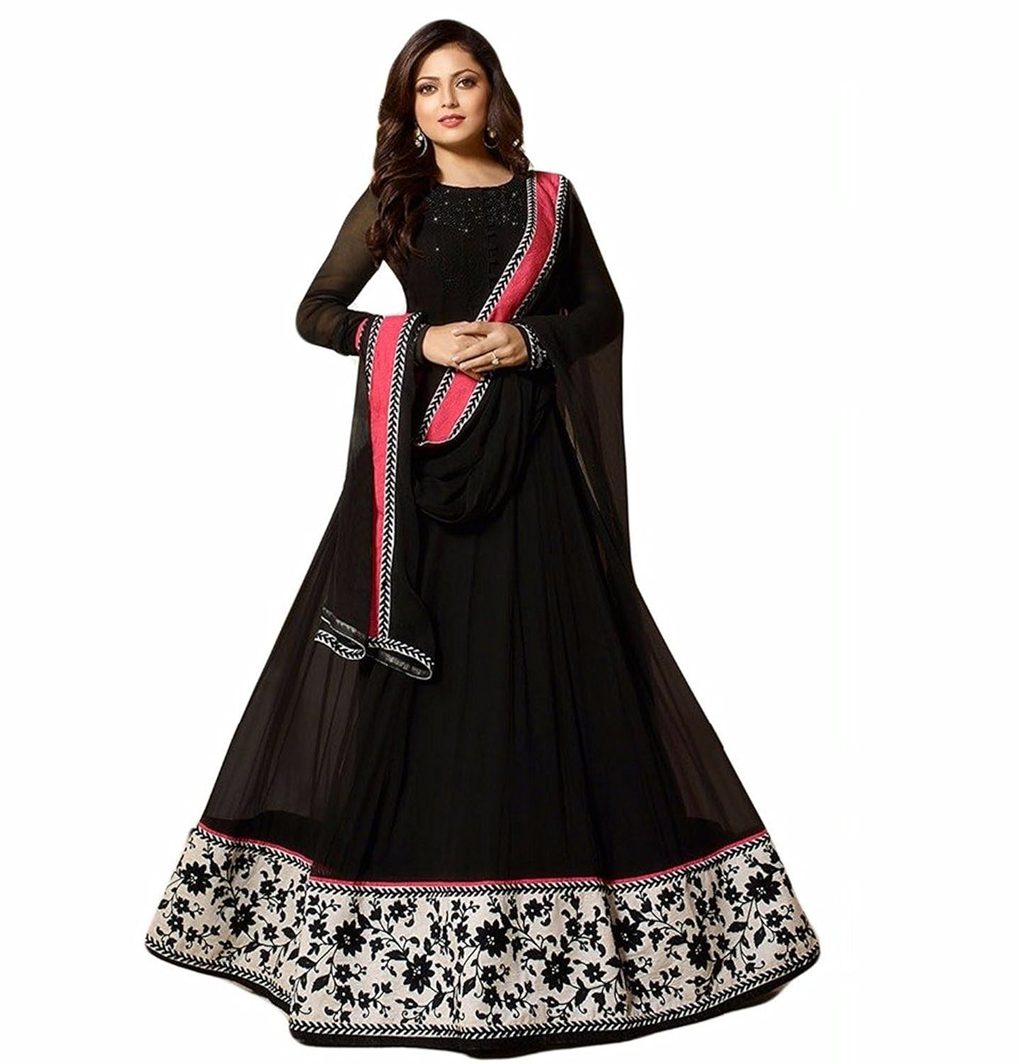 women's crepe silk lehenga choli (multicolour_free size)