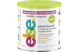 Else Nutrition Toddler Formula 12-36 Months - Organic, Plant Based Toddler Nutritional Drink - Soy & Dairy Free, Lactose Free - Toddler Protein Powder w/ 20+ Vitamins (22oz, 1-Pack)