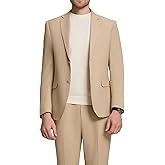 Fesenbo Mens Knit Suit Set 2 Pieces Slim Fit 2 Button Suit Blazer Pants Lightweight Casual Tuxedo Men for Wedding Prom