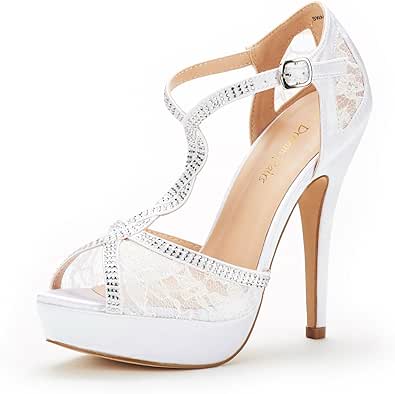 DREAM PAIRS Women's Heeled Sandals Pump