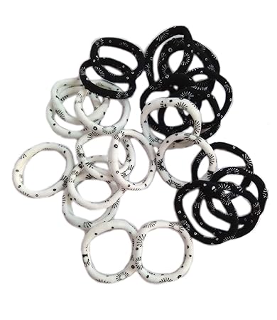 Pack Of 20 Yuktha Eternals Black And White Hair Bands Hair