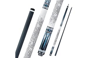 KONLLEN Carbon Fiber Pool Cue Stick 58-inch Professional Pool Sticks for Adults Full Carbon Technology Low Deflection Pool Cue Billiard Cues with 12.5mm Tip (Easy to Control, Pro Taper, Ultra-Smooth)