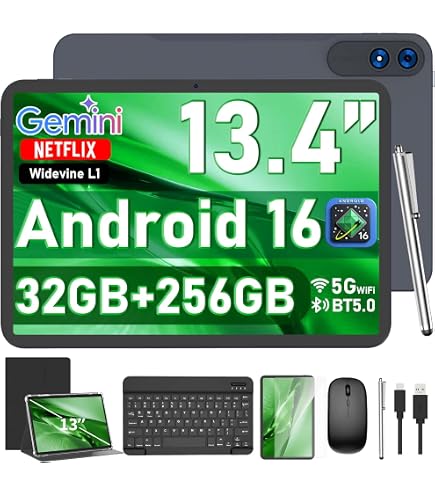 Amazon.com : POPUX P13 Pro 13.4 inch Tablet, 2.4K 120Hz Android 16