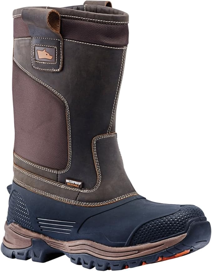 Hyena Nevis Waterproof Rigger Safety Boots Brown / Black Size 10