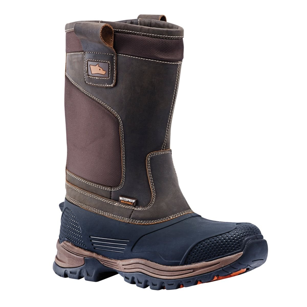 Hyena Nevis Waterproof Rigger Safety Boots Brown / Black Size 7 Amazon