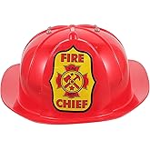 SAFIGLE Kids Firefighter Hat Fire Chief Helmet for Kids Cosplay Fireman Costume Accessory Lightweight Durable Firefighter Helmet for Role Play Parties and Halloween 11.4 Inches