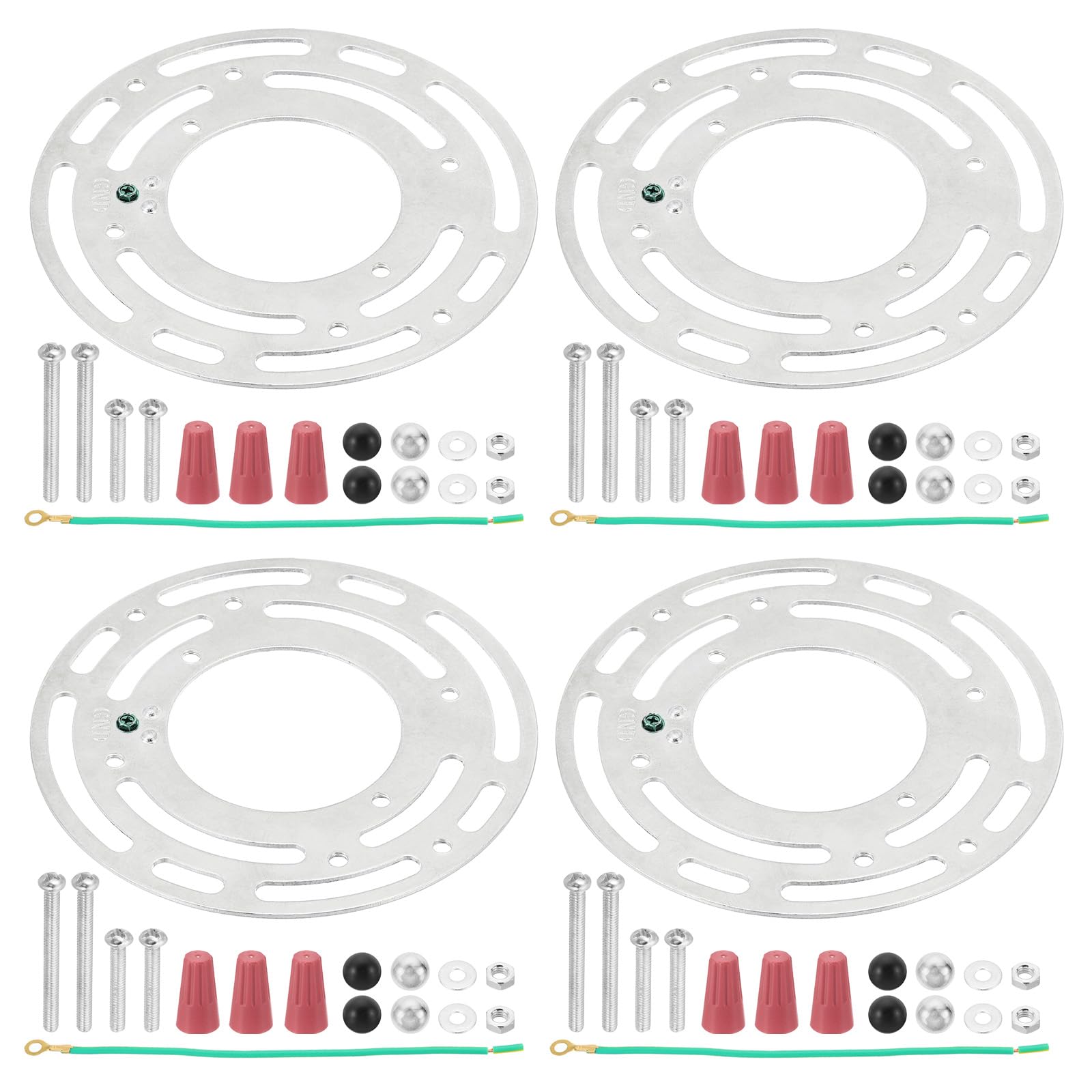 PATIKIL 4 Inch Light Fixture Mounting Bracket, 4 Set Round Ceiling Light Plate Kit Steel Crossbar Hardware for Pendant Lamp Chandelier