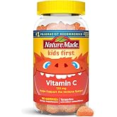 Nature Made Kids First Vitamin C Gummies for Kids, 110 Gummies | Dietary Supplement for Immune Support and Antioxidant Support, Tangerine Flavored Gummies, 110 Day Supply