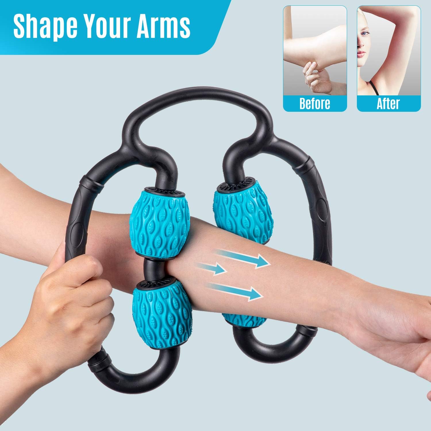 M MILY SPORT Massage Roller, Leg Rollers for Muscles Foam Roller Massager Muscle Roller for Legs, Arm Myofascial Fascial After Workout Exercise Muscle Soreness Pain Relieve (Blue): Sports & Outdoors
