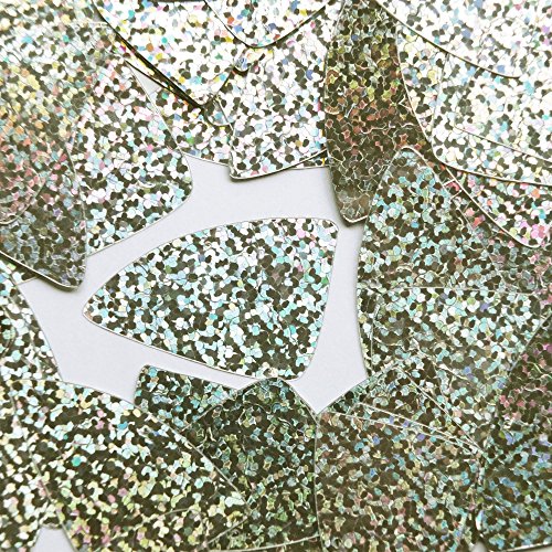 Sequin Fishscale Fin 1.5 inch Apple Green Glitter Hologram Multi Metallic. Couture Paillettes. Made in USA. Loose sequins for embroidery, bridal, crafts, and embellishment.