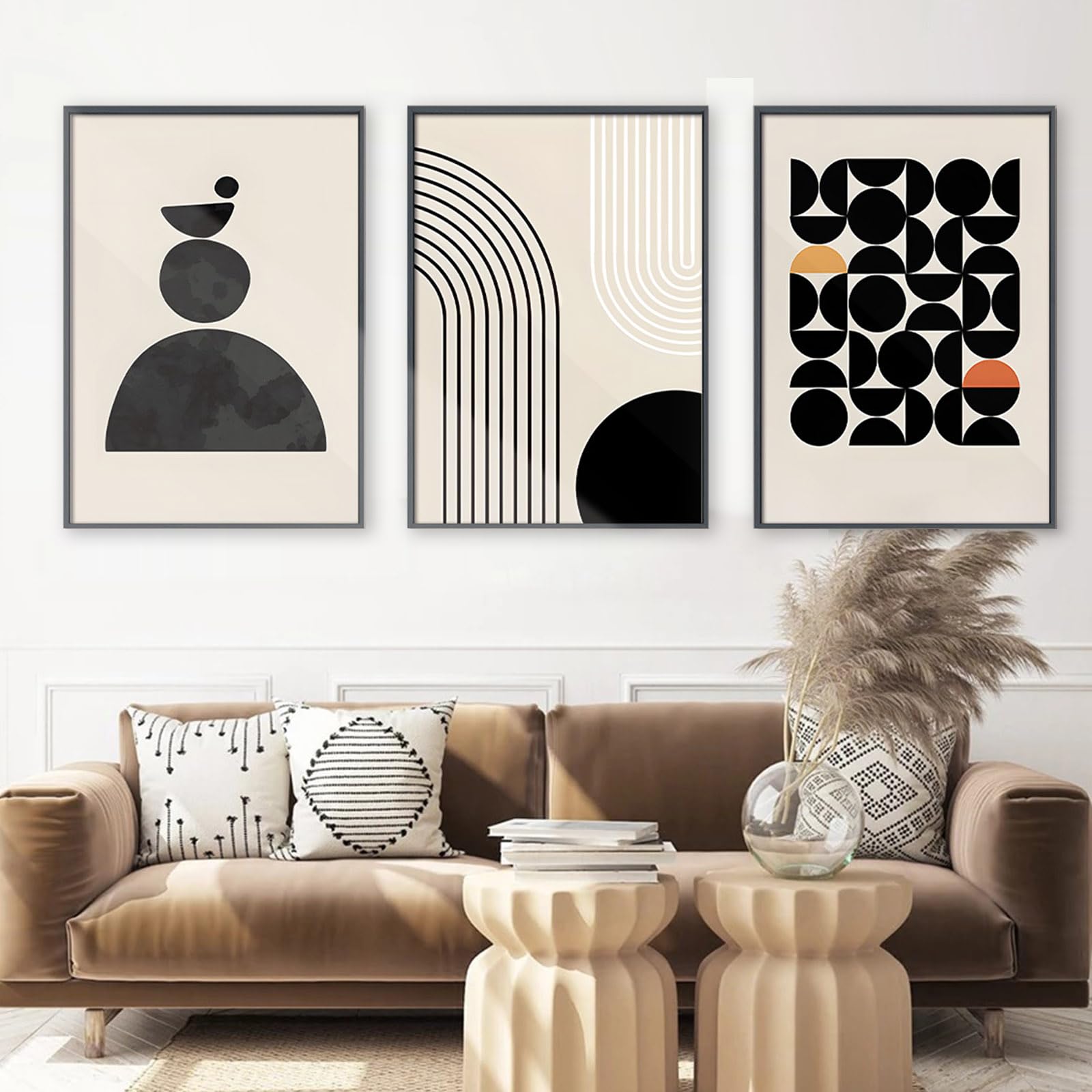 LXTOPN Boho Canvas Prints for Walls, Abstract Canvas Wall Art decor for Living Room, Bedroom, Frameless - 19.6x27.5inch