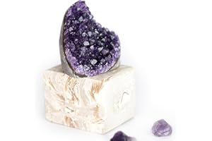 DEEP PURPLE PROJECT Amethyst Crystal Geode with Premium Gift Box, Natural Stones from Uruguay