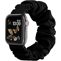 Recoppa Scrunchie Bands Compatible for Apple Watch Band 38mm 40mm 42mm 44mm, Soft Floral Fabric iWatch Bands for Apple…