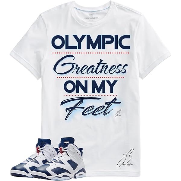 Amazon.com: Shirt To Match AJ Retro 6 Olympic/Navy,23 Unisex