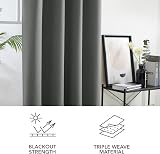 Deconovo Solid Thermal Insulated Curtains 52x72 Blackout Eyelet Panels view 7