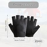Eophmi Gym Gloves Women Weight Lifting Gloves Black Breathable Cushioning view 2